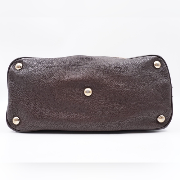 ❌️❌️SOLD ❌️❌️AD10❤️ Gucci GG Canvas and Leather Charm Dome Satchel - Picture 7 of 16